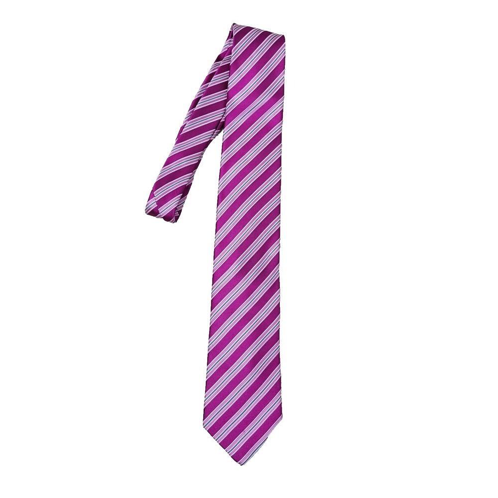 Donald J Trump Signature Collection Pink Striped Mens Necktie 100% Silk